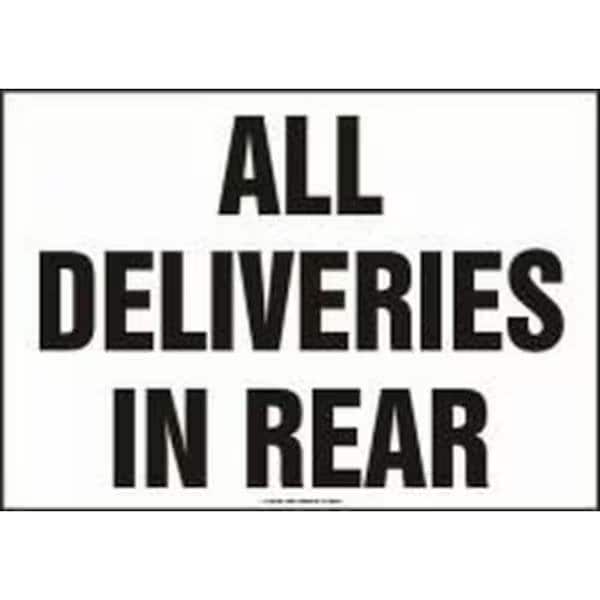 Accuform All Deliveries In Rear, Aluma-Lite, 20 in x 28 in MVHR504XL - main